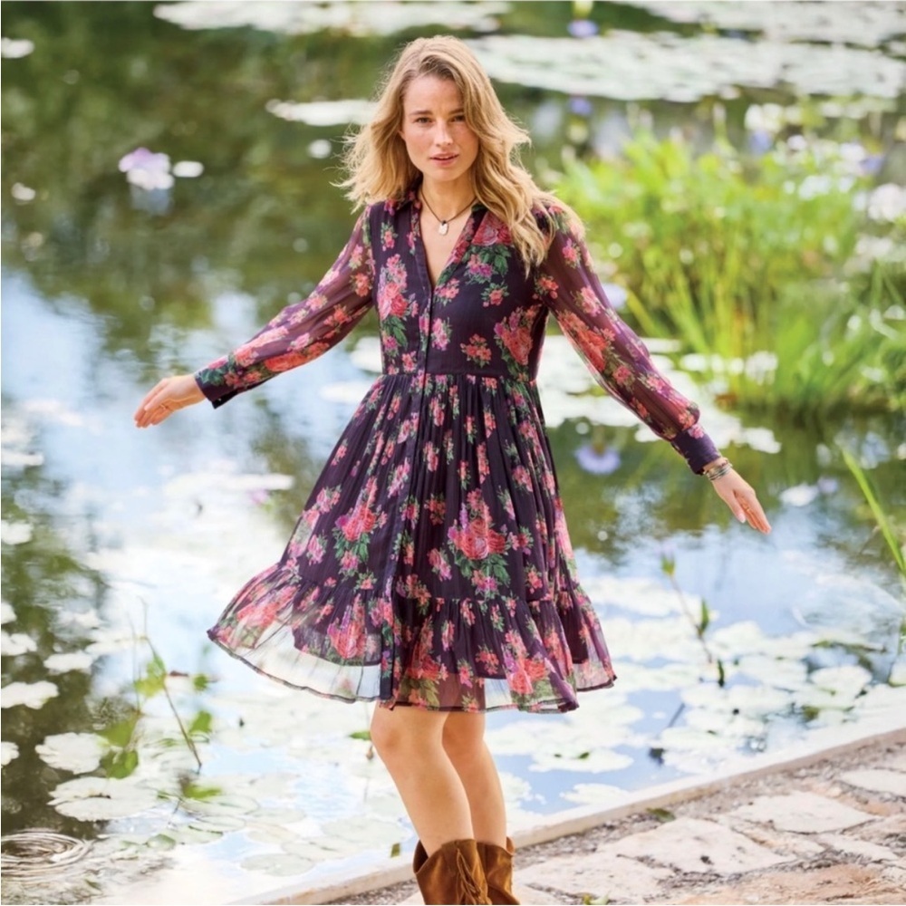 Sundance Altenburg Dress Boho Flowy 
112367 / L / Plum